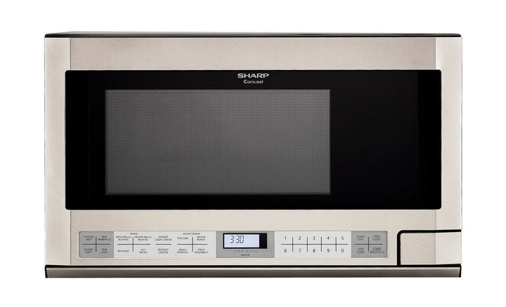 Sharp R1214TY 1.5 cu. ft. Over the Counter Microwave in Stainless Steel with Sensor Cooking Technology *DISPLAY MODEL
