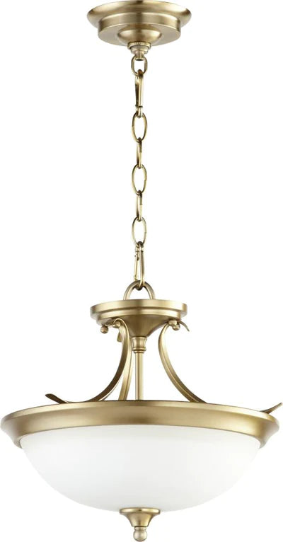 Quorum Flora 14" Dual Mount QUORUM 214-14-80 AGED BRASS DISPLAY MODEL