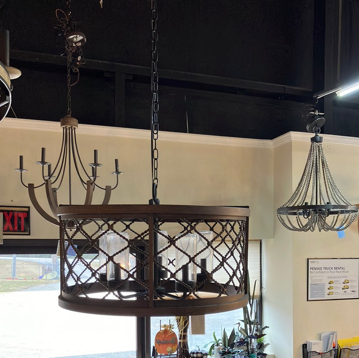 Open Air Finn LED 18 inch Oil Rubbed Bronze with Sequoia Outdoor Hanging 12395OZ DISPLAY MODEL