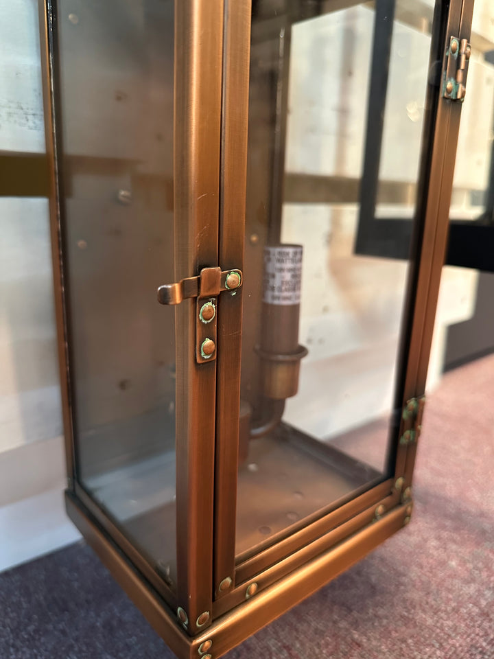 MINKA-LAVERY 9071-264 BRASS OUTDOOR LIGHT MANHATTAN COPPER ONLY ONE DISPLAY MODEL