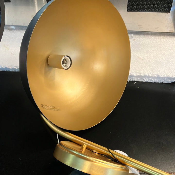 Kalco Lighting 513721BNB Marcel 1 Light 15 Inch Tall Wall Sconce In Matte Black-New Brass DISPLAY MODEL