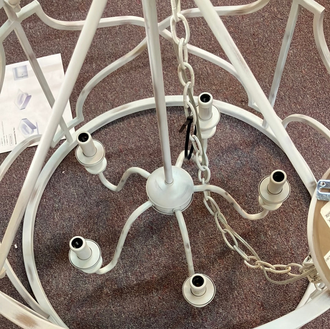 Park Harbor Del Ray 5 Light 22-1/4" Wide Drum Pendant Model:PHPL6345WW DISPLAY MODEL