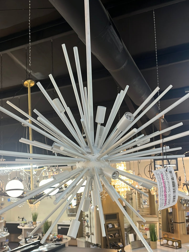 SIGNATURE HARDWARE Bessell 15-Light Pendant SHPL3545MW MATTE WHITE
