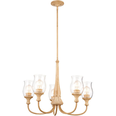 Kichler 52468WMP Homestead Melisch Adobe Cream Chandelier Ceiling Light, Melis 5 Light 27 in DISPLAY MODEL