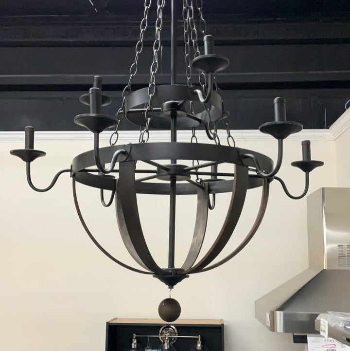 Park Harbor Sandrift 32" Wide 9 Light 2 Tier Empire Style Chandelier with Styling PHHL6279IR DISPLAY MODEL