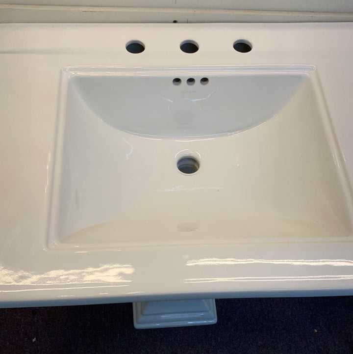Kohler Memoirs Stately 30-3/4" rectangular pedestal bathroom sink  K-2268-8-0