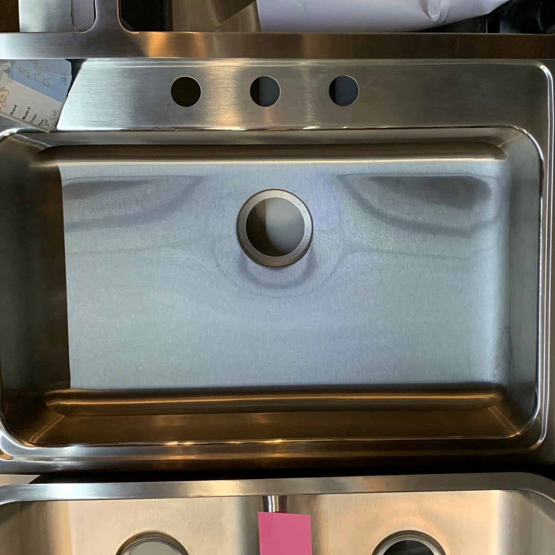 Elkay Lustertone 31" Drop In Single Basin Stainless Steel Kitchen Sink LRS33223 DISPLAY MODEL