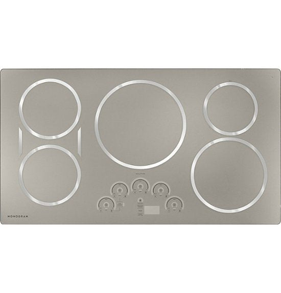 Monogram - 36" Built-In Electric Induction Cooktop with 5 Elements - Silver DISPLAY MODEL