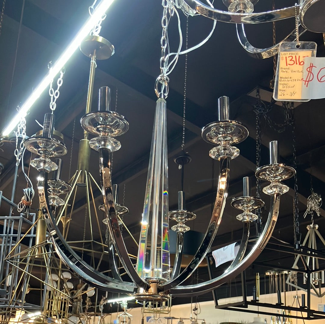 Park Harbor Carrs Hill 8 Light 26-3/4" Wide Chandelier Model: PHHL6438PNE DISPLAY MODEL
