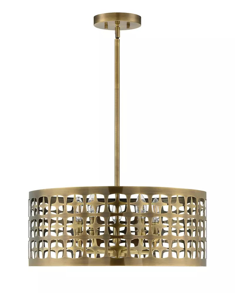 Park Harbor Duxford 60W 5-Light Candelabra E-12 Pendant in Aged Dark Bronze SH Unique PHPL3085AGBR DISPLAY MODEL