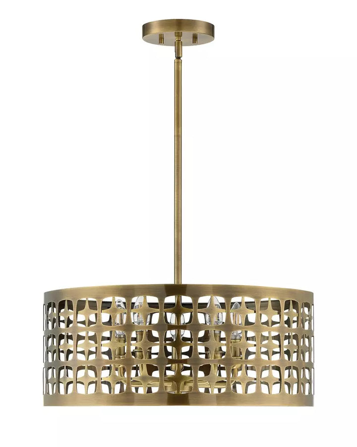 Park Harbor Duxford 60W 5-Light Candelabra E-12 Pendant in Aged Dark Bronze SH Unique PHPL3085AGBR DISPLAY MODEL