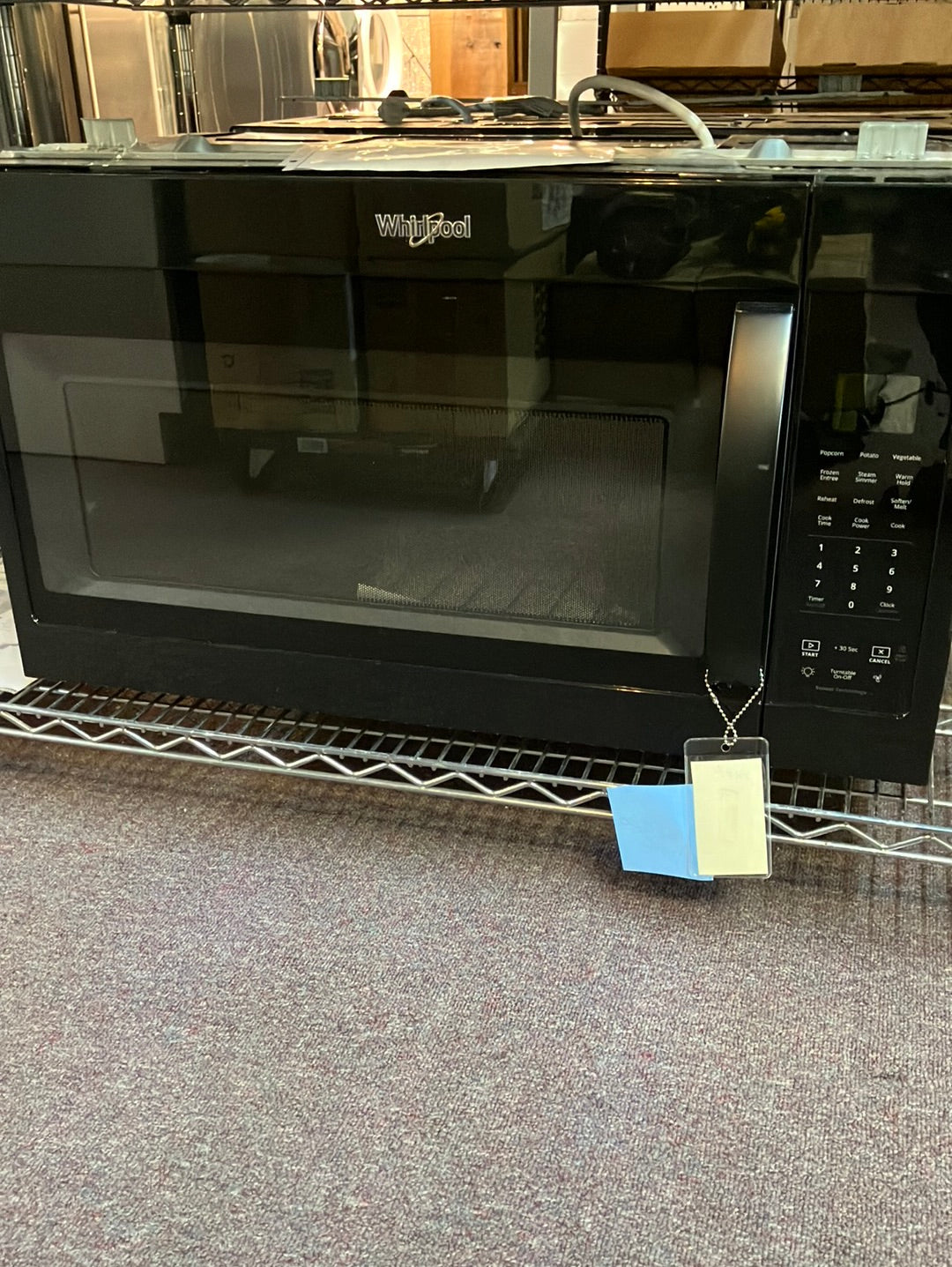 Whirlpool WMH32519HB 1.9 Over-the-Range Microwave with Sensor Cooking Black DISPLAY MODEL