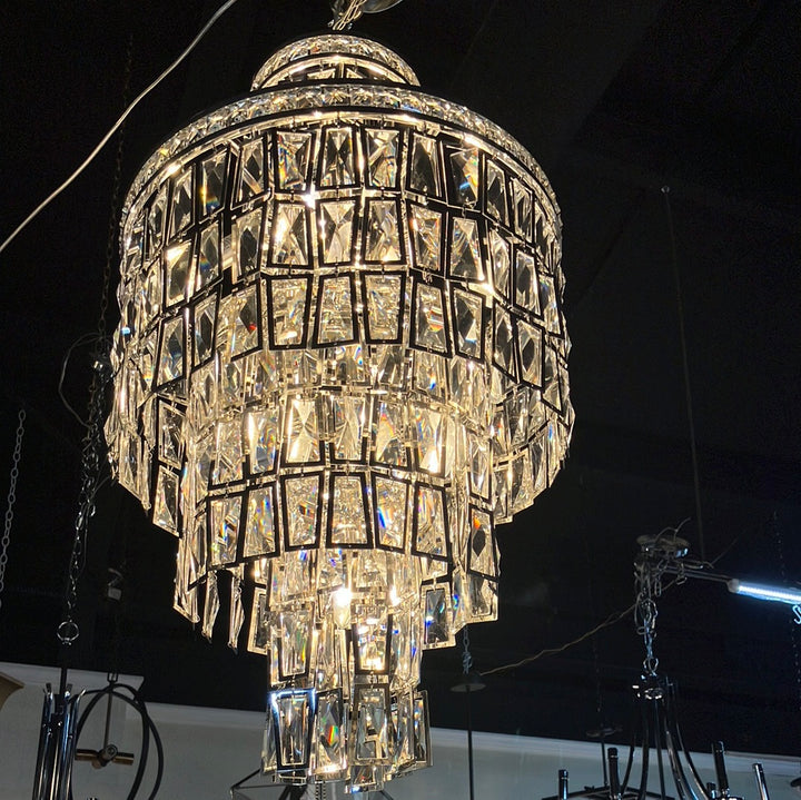 Kalco Kasturi 18" Wide Waterfall Chandelier with Firenze Crystal 033250-014-FR001 DISPLAY MODEL