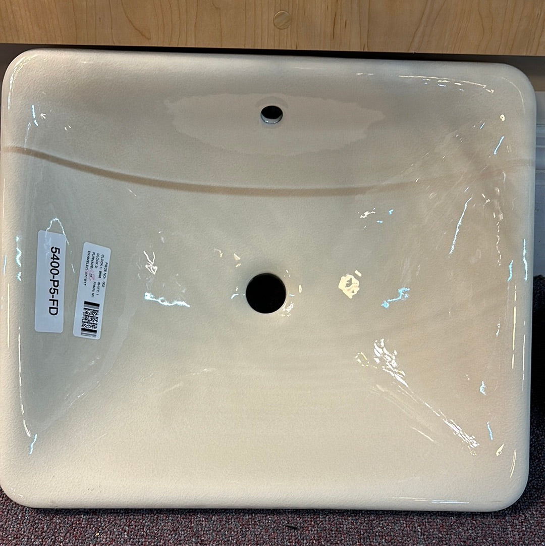 Kohler 5400-P5-FD Cast Iron undermount Rectangular Bathroom Sink, 23.75 x 20.25 x 9.25 inches, CANE SUGAR DISPLAY MODEL