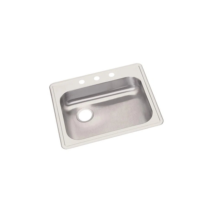 Elkay Dayton 25" Drop In Single Basin Stainless Steel Kitchen Sink GE12521L3 WITH BLEMISH DISPLAY MODEL