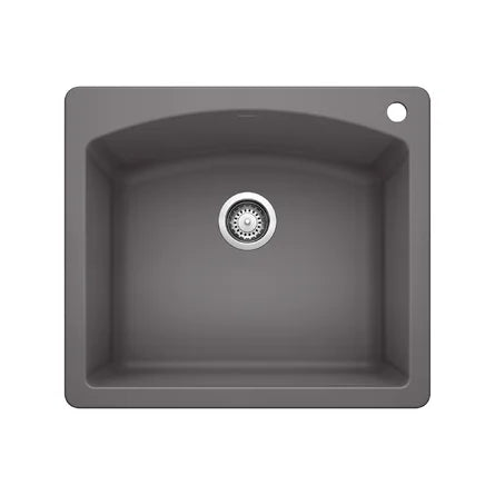 Blanco 441463 Diamond SILGRANIT 25" L X 22" W Drop-in/Undermount Kitchen Sink DISPLAY MODEL