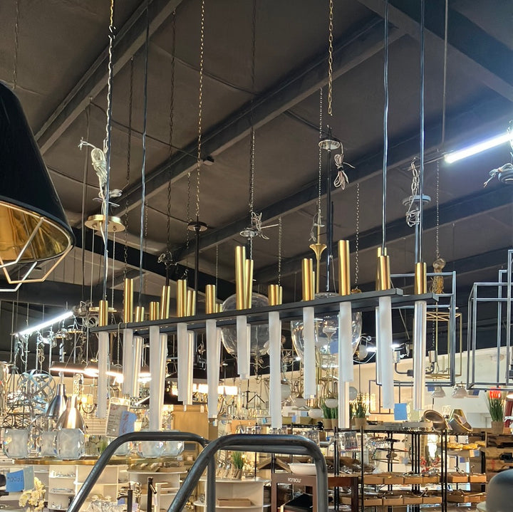 Fredrick Ramond ECHO LED Linear Pendant FR30705BLK Blemished DISPLAY MODEL