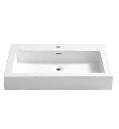 Fresco Livello 30 in. Drop-In Acrylic Bathroom Sink in White with Integrated Bowl DISPLAY MODEL