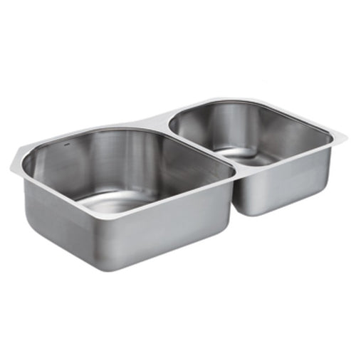 Moen G18265 1800 Series 18 Gauge Double Bowl Undermount Kitchen Sink - Stainless Steel DISPLAY MODEL