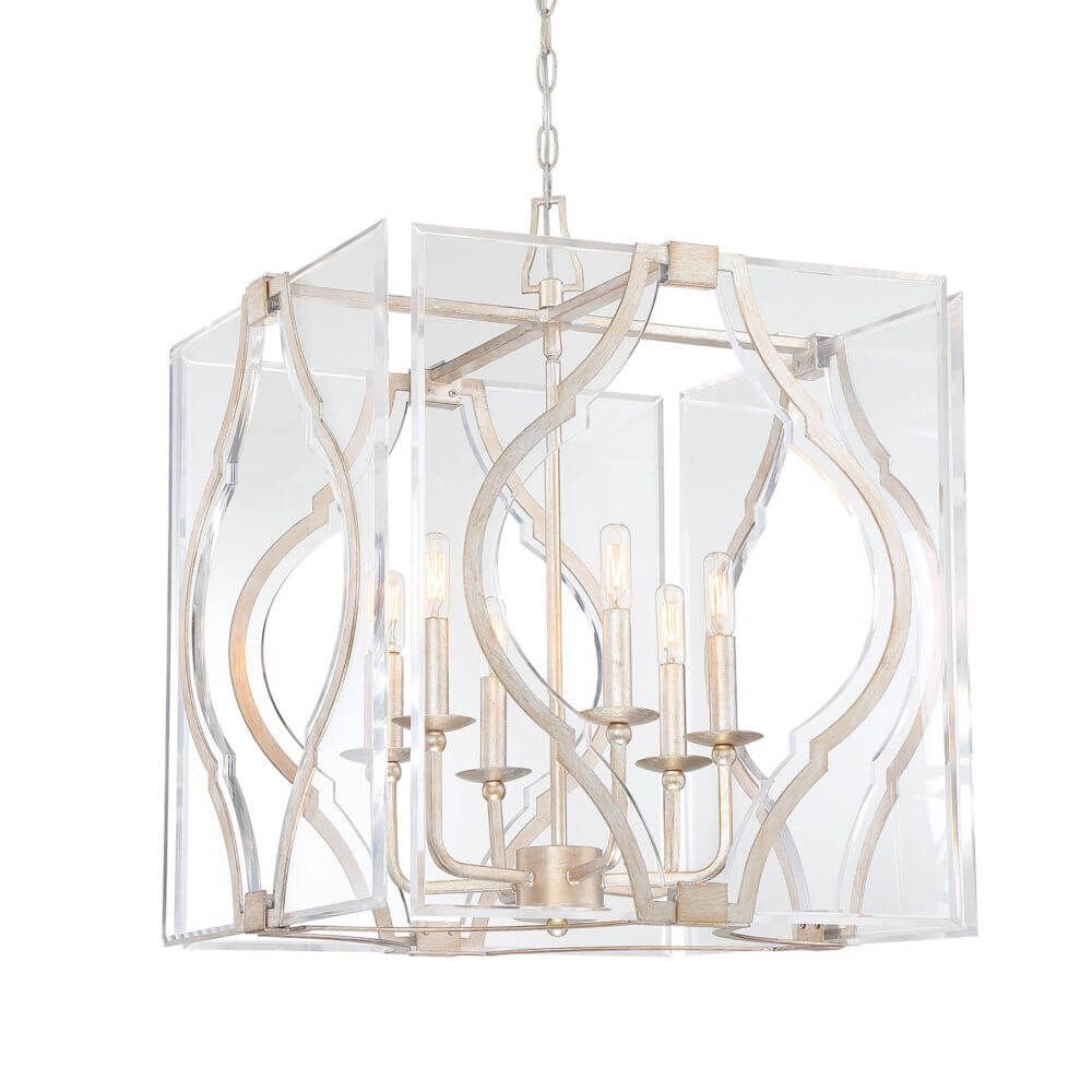 Metropolitan N7767-683 Brenton Cove 6 Light 20 Inch Pendant In Gold Mist Gold Leaf DISPLAY MODEL