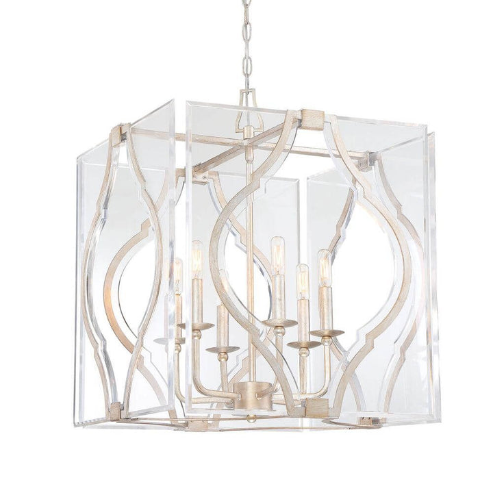 Metropolitan N7767-683 Brenton Cove 6 Light 20 Inch Pendant In Gold Mist Gold Leaf DISPLAY MODEL