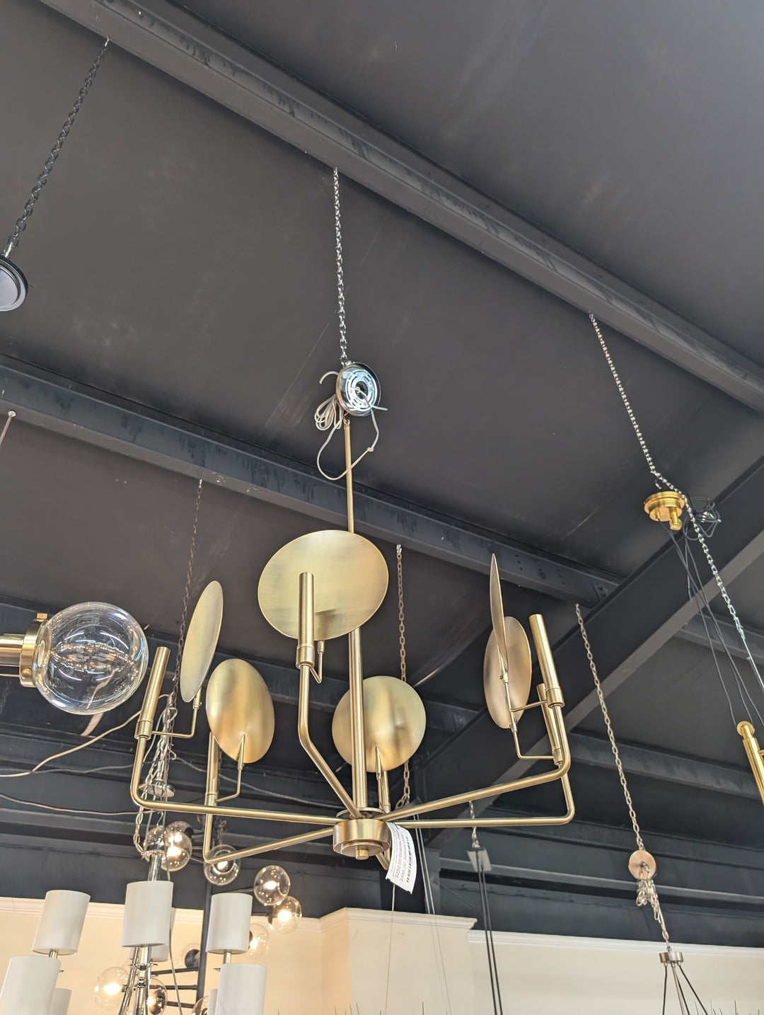 Capital LIGHTING 6 Light Chandelier Gold Six Candle Reflection AGED BRASS 427761AD DISPLAY MODEL