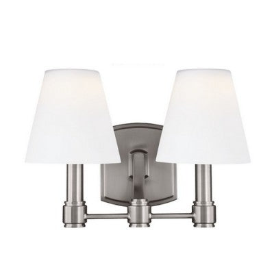 Feiss Leddington VS22302SN LED 2 Light Bathroom Vanity Light SATIN NICKEL DISPLAY MODEL