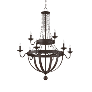 Park Harbor Sandrift 32" Wide 9 Light 2 Tier Empire Style Chandelier with Styling PHHL6279IR DISPLAY MODEL