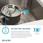 Elkay LGR43223 Lustertone Classic 43" Stainless Steel Kitchen Sink DISPLAY MODEL