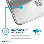 Elkay LGR43223 Lustertone Classic 43" Stainless Steel Kitchen Sink DISPLAY MODEL