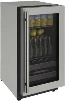 U-Line 2000 Series 18 Inch Built-In Beverage Center Counter depth with Convection Cooling System U2218BEVS00A DISPLAY MODEL