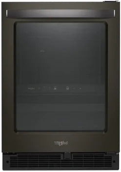 Whirlpool 24 Inch Undercounter Beverage Center with Dual-Temperature Controlled Zone Black Stainless WUB50X24HV DISPLAY MODEL