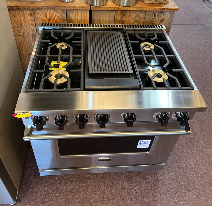 Viking 7 Series  VDR73624GSS
36 Inch Freestanding Dual Fuel Range *NEW DISPLAY