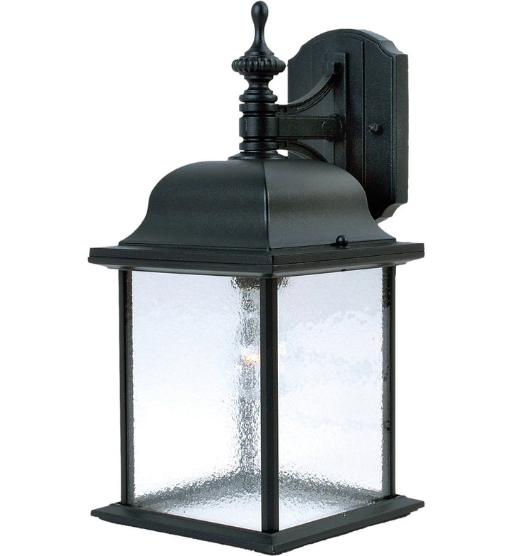 Maxim SENATOR 15.5" M1056BK Black/Seedy glass 15” OUTDOOR wall sconce DISPLAY MODEL