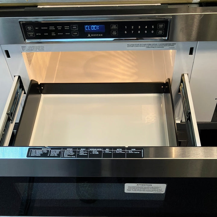 Hestan KMWR30 NEW WORKING DISPLAY 30 Inch Drawer Microwave with 1.2 cu. ft. Capacity STAINLESS STEEL