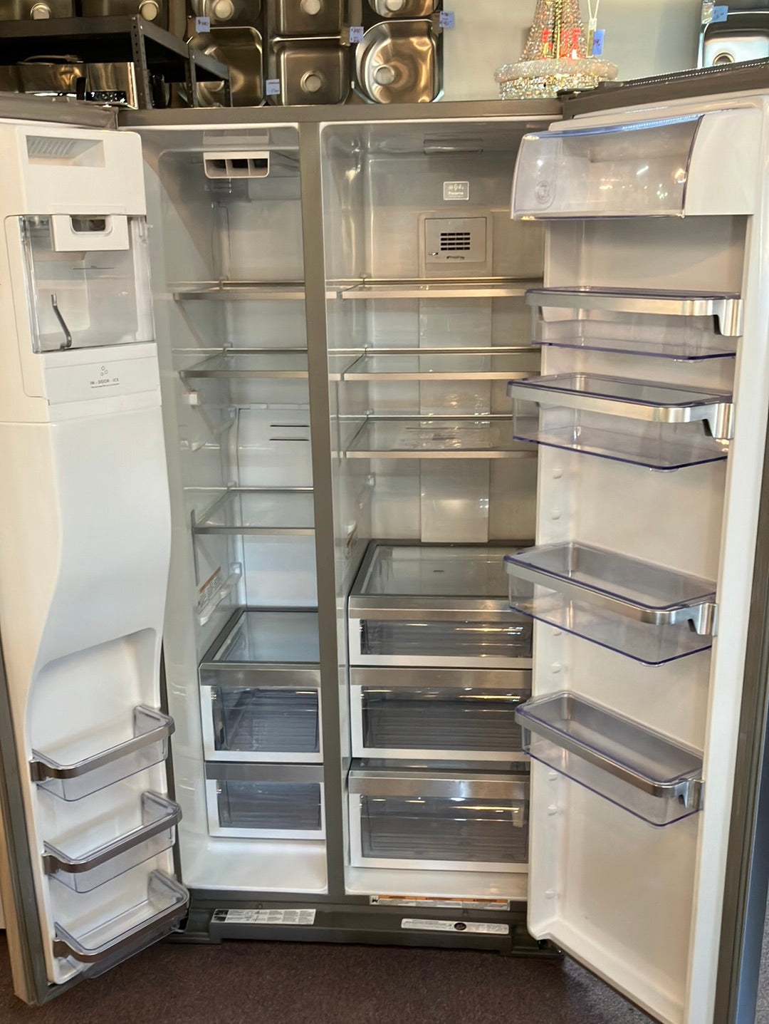 KitchenAid LOANER UNIT KRSF705HPS 36 Inch Side-by-Side Refrigerator with 24.8 cu. ft. Total Capacity STAINLESS STEEL