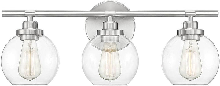 Savoy house 8-4050-3-SN  3-Light Bathroom Vanity Light in Brushed Nickel DISPLAY MODEL