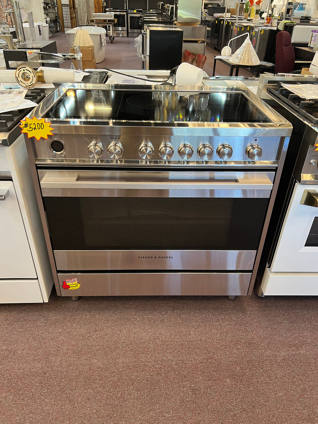 Fisher & Paykel Series 9  OR36SDI6X136 Inch Induction Range Display Model Blemished