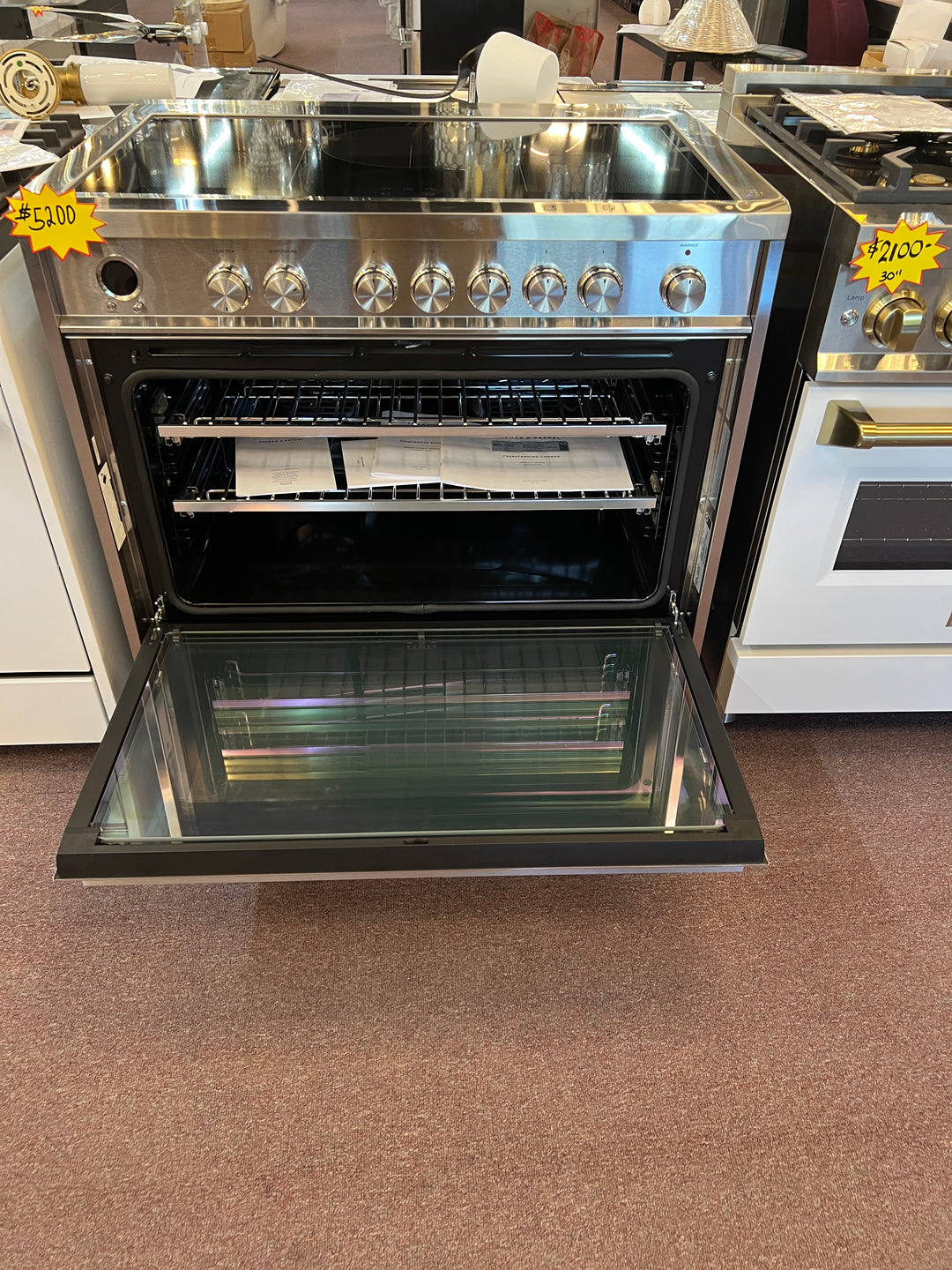 Fisher & Paykel Series 9  OR36SDI6X136 Inch Induction Range Display Model Blemished