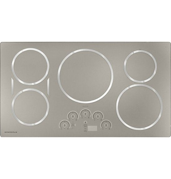 Monogram - 36" Built-In Electric Induction Cooktop with 5 Elements - Silver