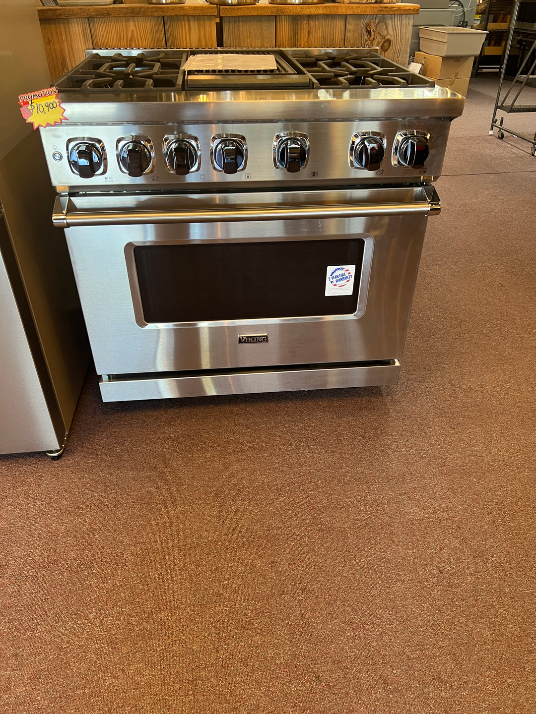 Viking 7 Series  VDR73624GSS
36 Inch Freestanding Dual Fuel Range *NEW DISPLAY
