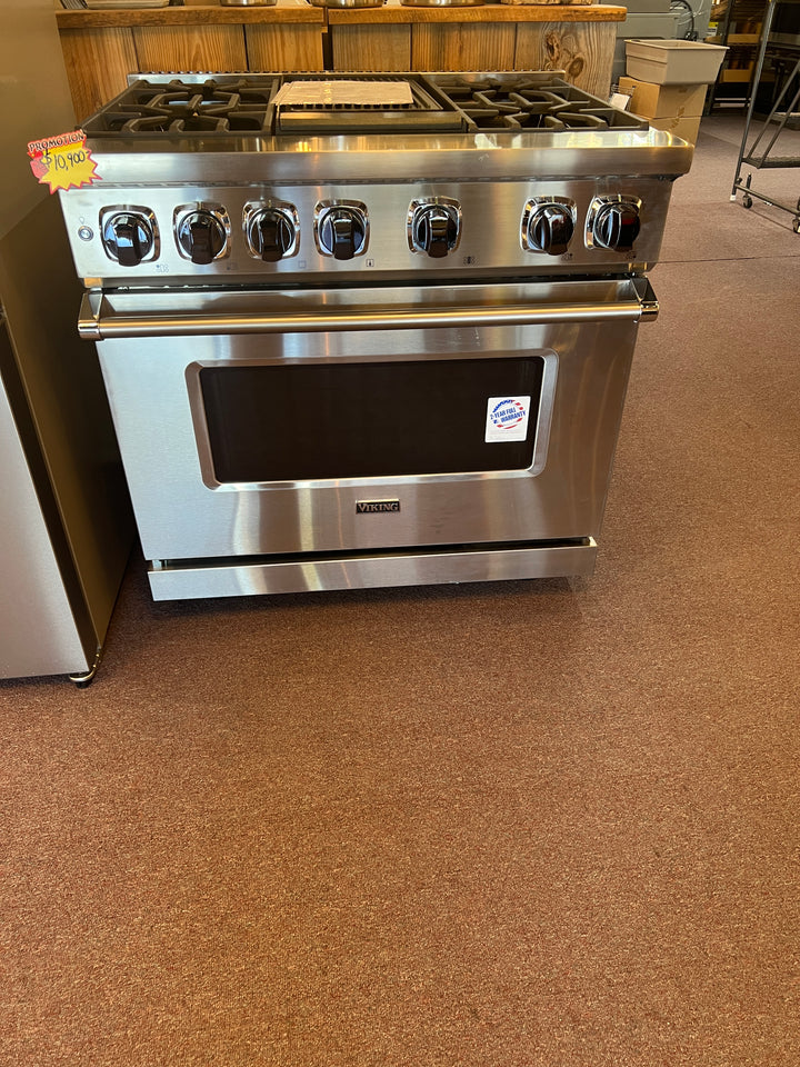 Viking 7 Series  VDR73624GSS
36 Inch Freestanding Dual Fuel Range *NEW DISPLAY