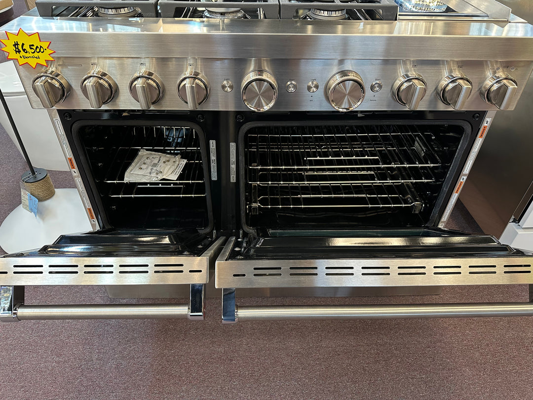 KitchenAid Commercial-Style KFDC558JSS48 Freestanding Dual Fuel Smart Range *NEW DISPLAY