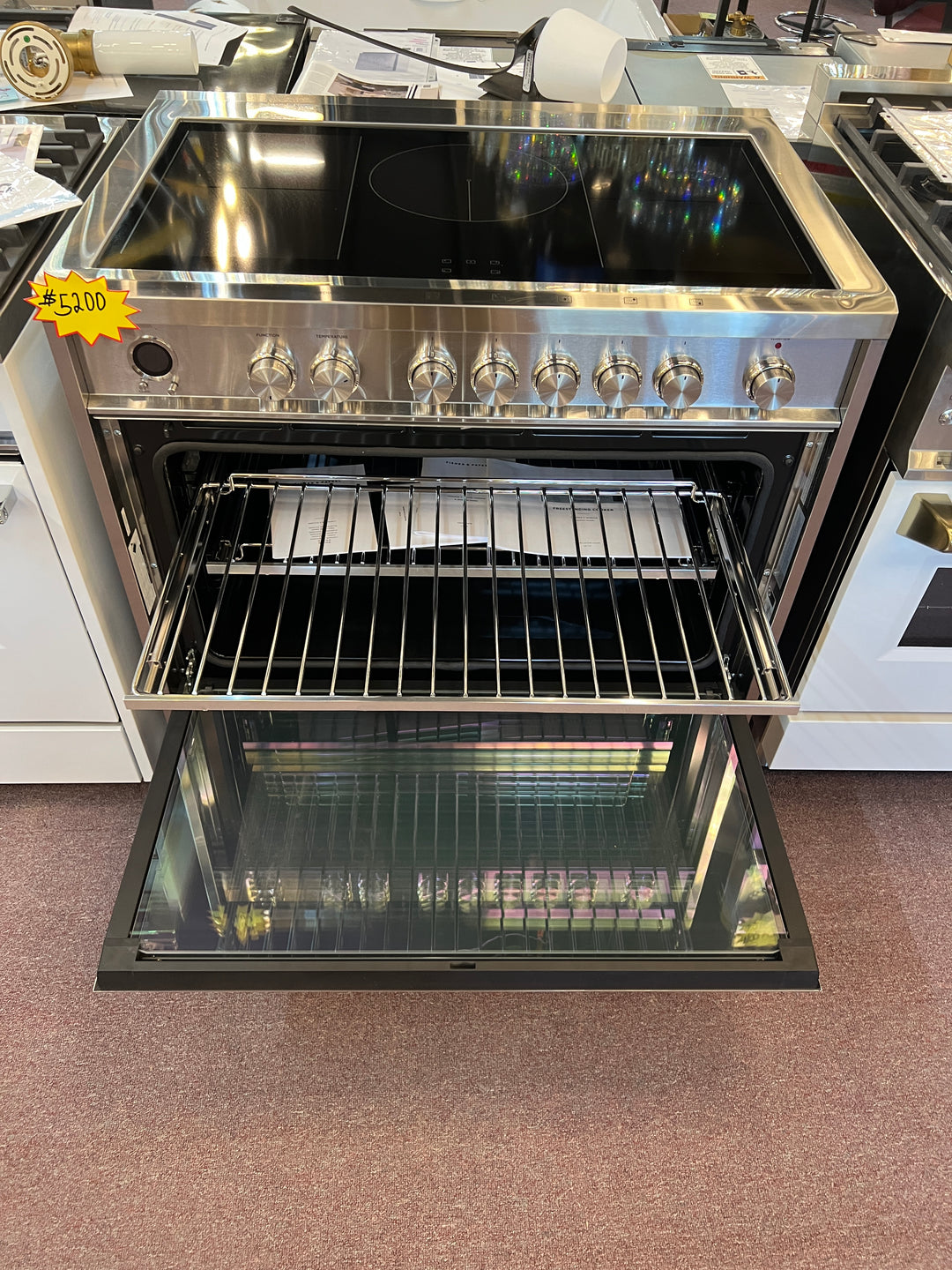 Fisher & Paykel Series 9  OR36SDI6X136 Inch Induction Range Display Model Blemished