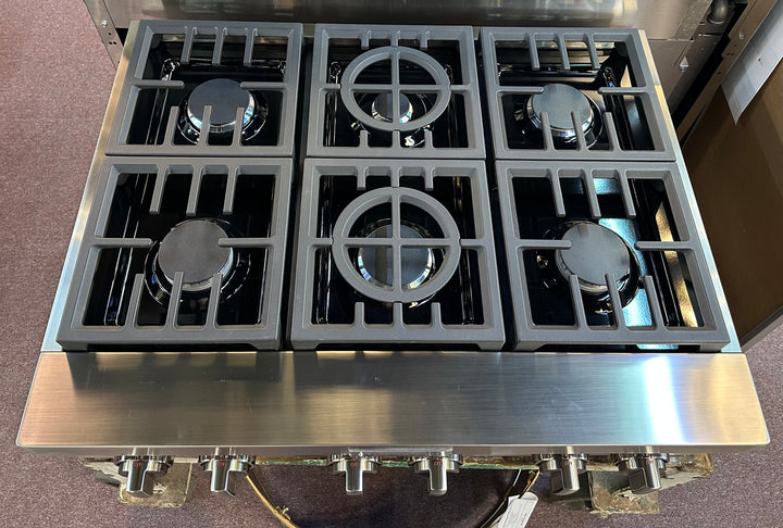 KitchenAid  KCGC506JSS
36 Inch Commercial-Style Gas Rangetop with 6 Burners * Display model *Blemished