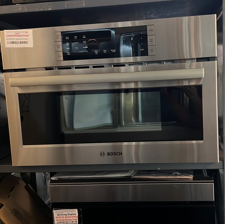 Bosch 800 Series HMC80252UC 30 Inch Speed Oven with 1.6 cu. ft. Capacity STAINLESS STEEL NEW DISPLAY