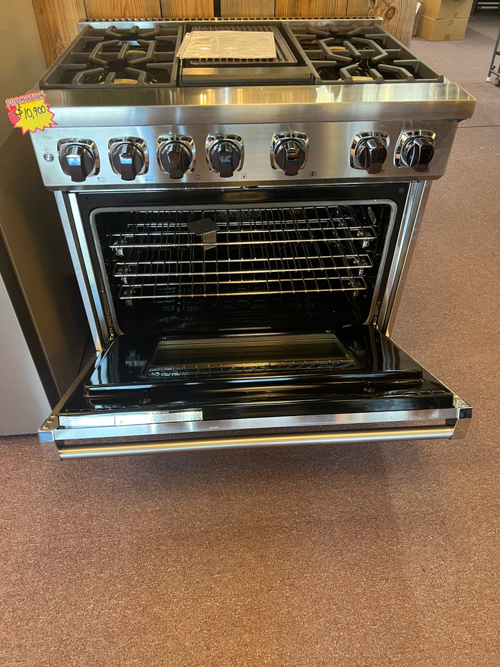 Viking 7 Series  VDR73624GSS
36 Inch Freestanding Dual Fuel Range *NEW DISPLAY