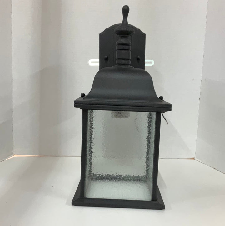 Maxim SENATOR 15.5" M1056BK Black/Seedy glass 15” OUTDOOR wall sconce DISPLAY MODEL