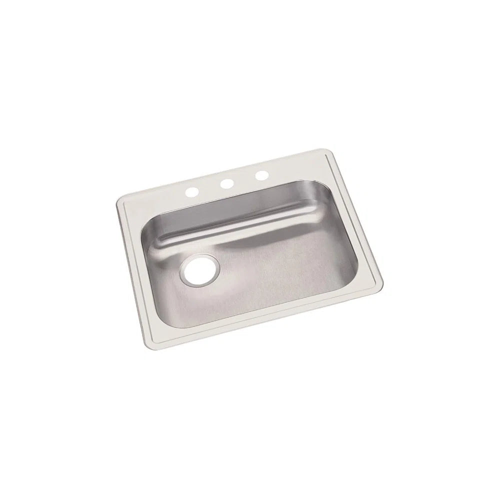 Elkay Dayton 25" Drop In Single Basin Stainless Steel Kitchen Sink GE12521L3 WITH BLEMISH DISPLAY MODEL