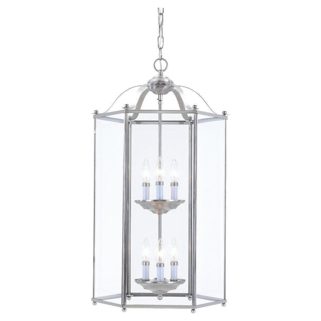 Capital Bretton 5233-962 17 Inch Cage Pendant by Generation Lighting Finished Brushed Nickel